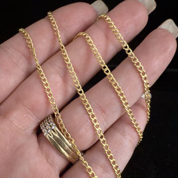 10k Solid Gold 2.3mm Cuban Link Chain 22in - NEW - Picture 5 of 7